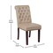 Flash Furniture Midcentury Parsons Chair, 18.5 W 27-1/2" L 39.75 H, Leather Seat BT-P-BG-LEA-GG - alternate 6